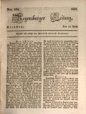 Regensburger Zeitung Dienstag 12. Juli 1831