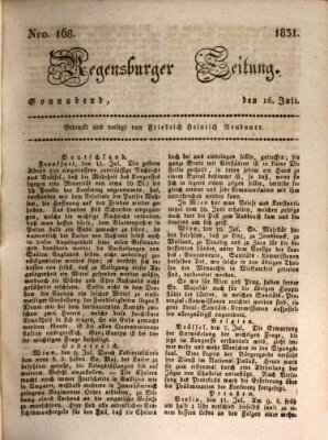 Regensburger Zeitung Samstag 16. Juli 1831