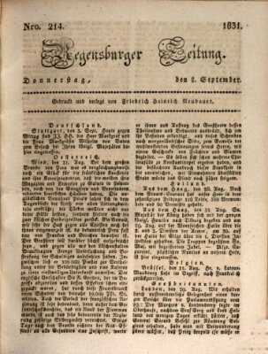 Regensburger Zeitung Donnerstag 8. September 1831