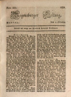 Regensburger Zeitung Montag 3. Oktober 1831