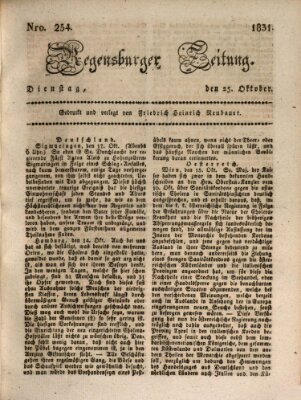 Regensburger Zeitung Dienstag 25. Oktober 1831