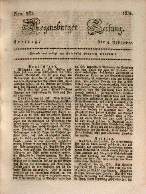 Regensburger Zeitung Freitag 4. November 1831