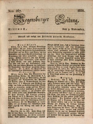 Regensburger Zeitung Mittwoch 9. November 1831