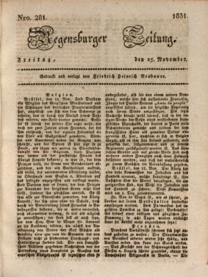 Regensburger Zeitung Freitag 25. November 1831