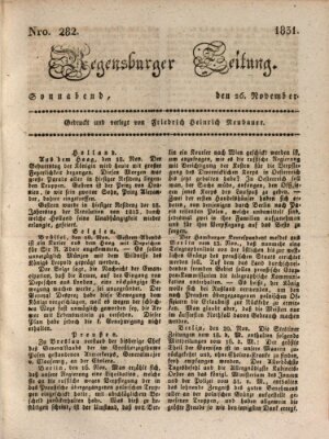 Regensburger Zeitung Samstag 26. November 1831