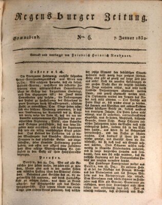 Regensburger Zeitung Samstag 7. Januar 1832