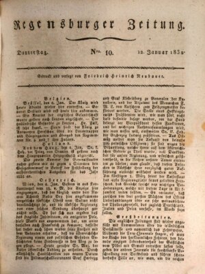 Regensburger Zeitung Donnerstag 12. Januar 1832