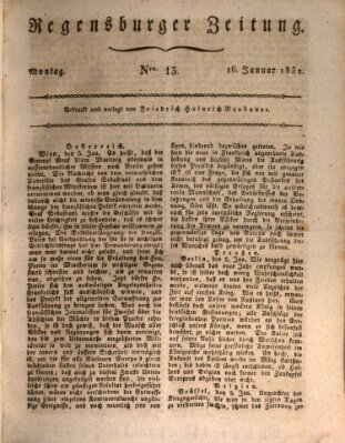 Regensburger Zeitung Montag 16. Januar 1832