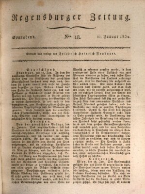 Regensburger Zeitung Samstag 21. Januar 1832