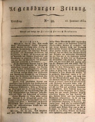 Regensburger Zeitung Dienstag 24. Januar 1832