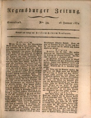 Regensburger Zeitung Samstag 28. Januar 1832