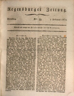 Regensburger Zeitung Dienstag 7. Februar 1832