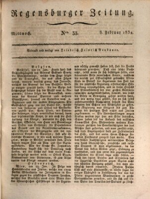 Regensburger Zeitung Mittwoch 8. Februar 1832