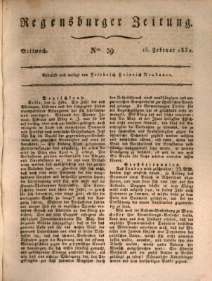 Regensburger Zeitung Mittwoch 15. Februar 1832