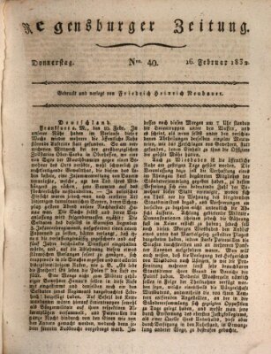 Regensburger Zeitung Donnerstag 16. Februar 1832