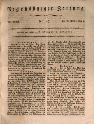 Regensburger Zeitung Mittwoch 22. Februar 1832