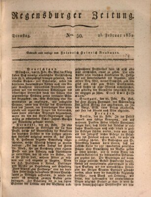 Regensburger Zeitung Dienstag 28. Februar 1832