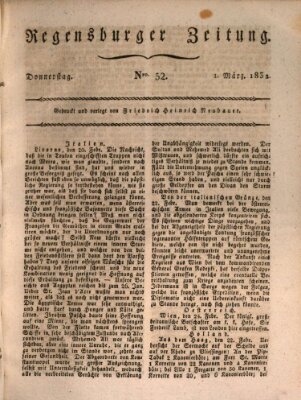 Regensburger Zeitung Donnerstag 1. März 1832