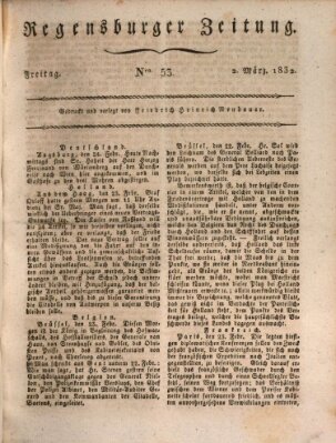 Regensburger Zeitung Freitag 2. März 1832