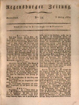 Regensburger Zeitung Samstag 3. März 1832