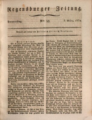 Regensburger Zeitung Donnerstag 8. März 1832