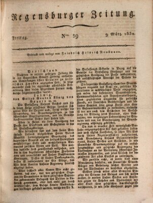 Regensburger Zeitung Freitag 9. März 1832