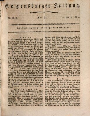 Regensburger Zeitung Montag 12. März 1832