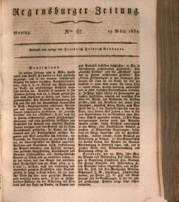 Regensburger Zeitung Montag 19. März 1832