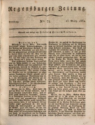 Regensburger Zeitung Freitag 23. März 1832