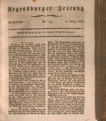 Regensburger Zeitung Samstag 24. März 1832