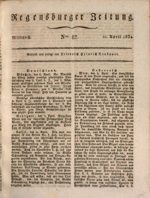 Regensburger Zeitung Mittwoch 11. April 1832