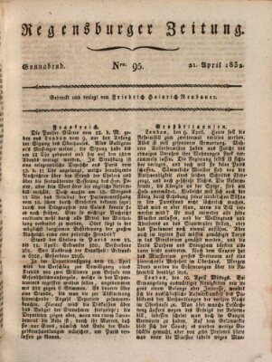 Regensburger Zeitung Samstag 21. April 1832