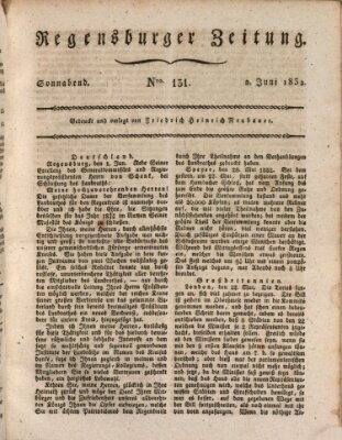 Regensburger Zeitung Samstag 2. Juni 1832