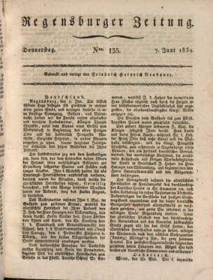 Regensburger Zeitung Donnerstag 7. Juni 1832