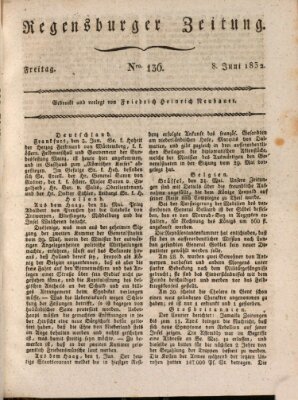 Regensburger Zeitung Freitag 8. Juni 1832