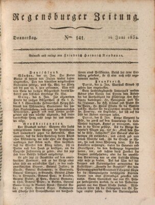 Regensburger Zeitung Donnerstag 14. Juni 1832