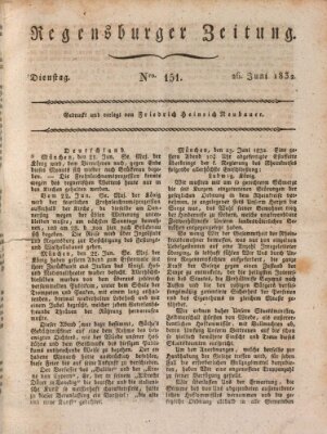 Regensburger Zeitung Dienstag 26. Juni 1832