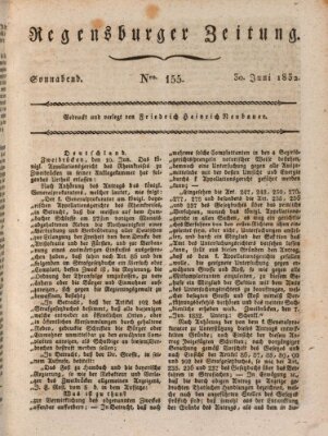 Regensburger Zeitung Samstag 30. Juni 1832