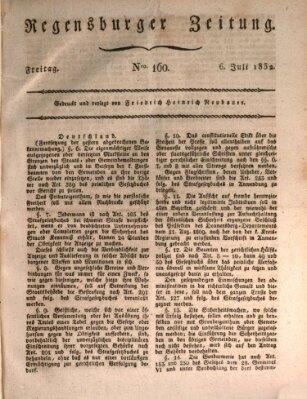 Regensburger Zeitung Freitag 6. Juli 1832