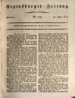 Regensburger Zeitung Freitag 20. Juli 1832