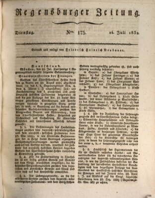 Regensburger Zeitung Dienstag 24. Juli 1832