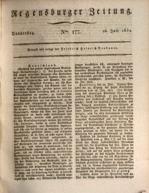 Regensburger Zeitung Donnerstag 26. Juli 1832