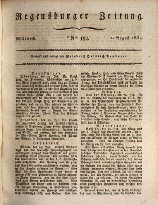 Regensburger Zeitung Mittwoch 1. August 1832
