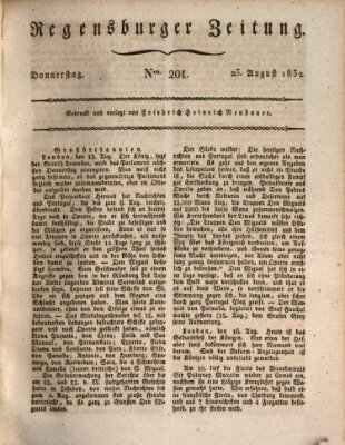 Regensburger Zeitung Donnerstag 23. August 1832