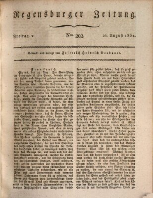 Regensburger Zeitung Freitag 24. August 1832