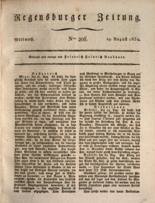 Regensburger Zeitung Mittwoch 29. August 1832