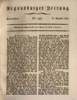 Regensburger Zeitung Donnerstag 30. August 1832