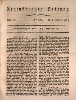 Regensburger Zeitung Montag 17. September 1832