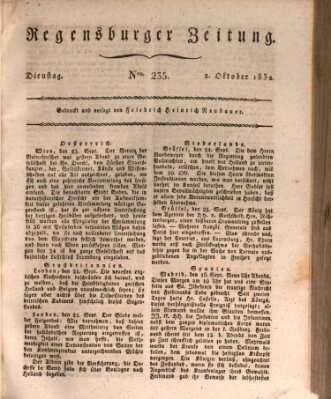 Regensburger Zeitung Dienstag 2. Oktober 1832