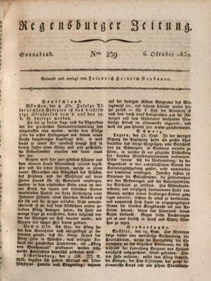 Regensburger Zeitung Samstag 6. Oktober 1832